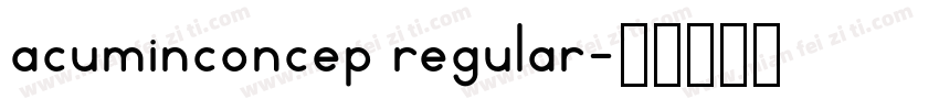 acuminconcep regular字体转换